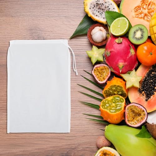 4 Pack Reusable Nylon Nut Milk Bag - 8x12 Inch Fine Mesh Food Strainer for Cold Brew, Cheese, Yogurt, Juicing & Tofu