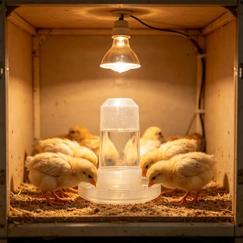 Baby Chick Feeder and Waterer Set, Poultry Starter Kit, Chick Feeder & Gravity Waterer, Compact Brooder Supplies for Chicks, Ducklings and Small Poultry (C) - color: C