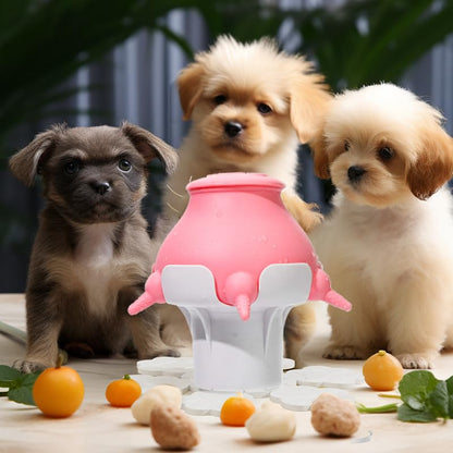 Puppy Feeder for Multiple Puppies, Kittens, Rabbits & Small Animals - 300ml Silicone Nursing Station with 5 Teats - Adjustable Height, Modern Grey, 10oz - color: Grey