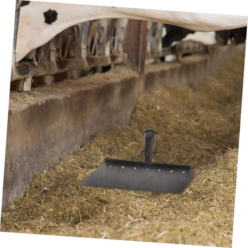 Kisangel Manganese Steel Livestock Manure Scraper Shovel for Farm Cleaning 38cm Multifunctional Feces Scraper Tool for Barn and Chicken Coop Maintenance
