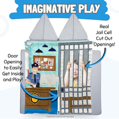 Couch Swag Play Panel for Childrens Foam Sofa Kids Couch (Police) - style: Police Station