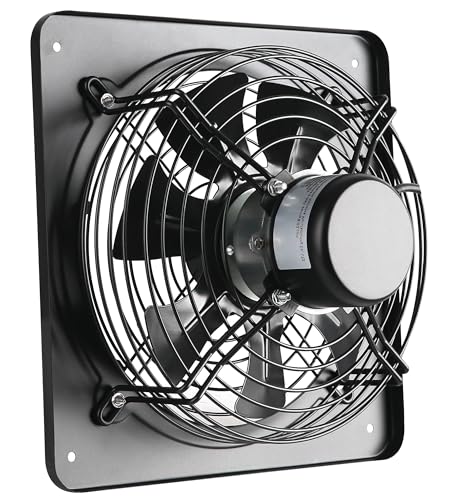12 Inch 720 CFM Wall Window Mount Exhaust Fan, 1460 RPM Adjustable Speed Industrial Vent Fan - size: 12 Inch