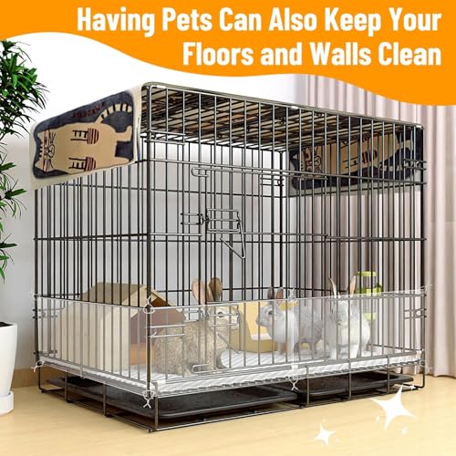 PETKNOWS 12 Pack Pet Cage Liner Protection Rabbit Cage Urine Guard Clear Cage Edge Liner Guinea Pig Side Lining Habitat Siding Small Animal Cage Accessories - Keep Litter in The Cage - color: Transparent, size: 30X20 CM