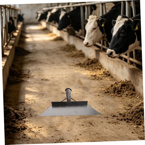 UKCOCO Manganese Steel Floor Scraper and Small Shovel for Barn Cleaning, 32cm Multifunctional Livestock Manure Scraper for Pig, Chicken, and Cattle Farms
