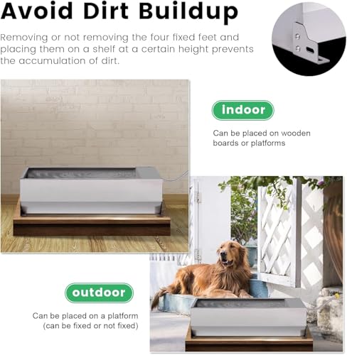 Automatic Livestock Water Trough, 7.5L 304 Stainless Steel Self Filling Pet Water Dispenser for Dog Horse Cow Goat