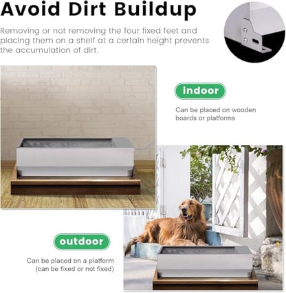 Automatic Livestock Water Trough, 7.5L 304 Stainless Steel Self Filling Pet Water Dispenser for Dog Horse Cow Goat