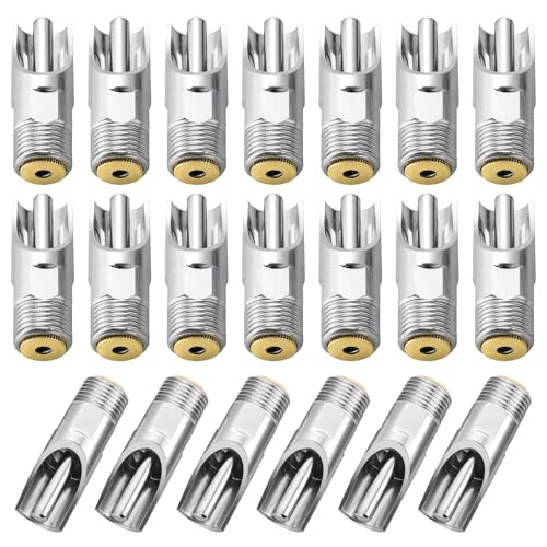 20Pack Pig Waterer Nipples, NPT 1/2" Stainless Steel Automatic Pig Nipple Drinker Feeder Hog Waterer for Sows Piglets Drinking