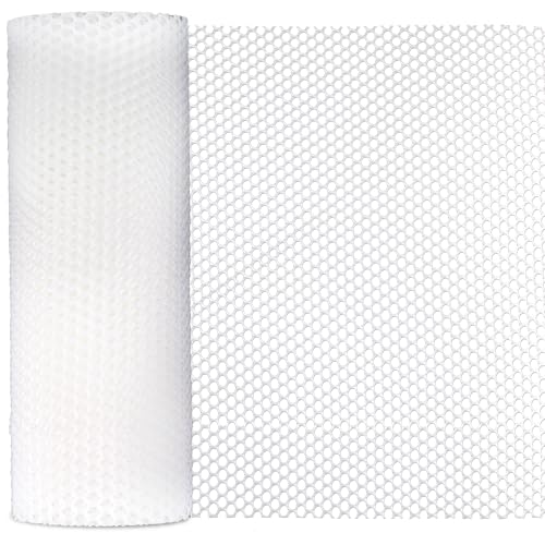 White Plastic Chicken Wire Mesh Fencing- 16in x 40ft Plastic Chicken Wire for Floral Arrangements, Poultry, Animal Barrier, Gardening - color: White-15.7IN×40FT