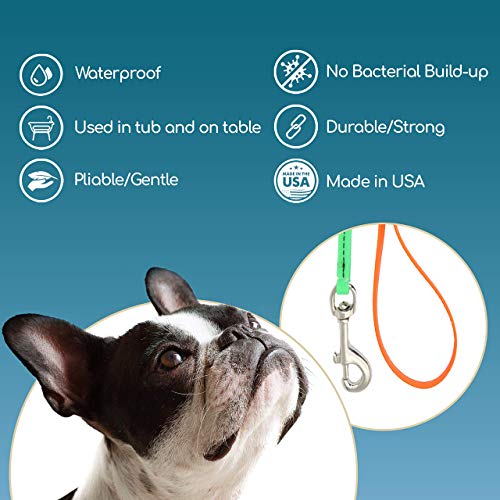 Jelly Pet Grooming Loop for Dogs, Groomers Helper, BioThane Material is Easy to Clean, Waterproof & Durable Noose Loop, Fits Most Pet Grooming Tubs/Tables/3/8”x24” W/Ring Royal Blue - color: Royal Blue, size: 3/8” x 24”