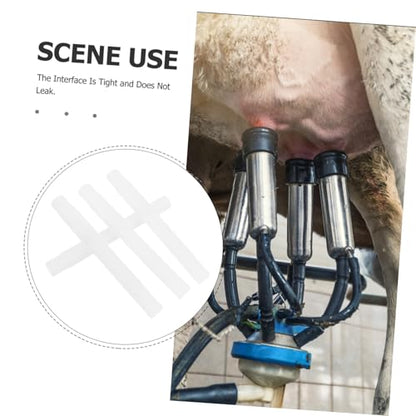 4pcs Replacement Milking Machine Tubing Rubber Milk Lines Leakproof Suction Tubes for Farm Use