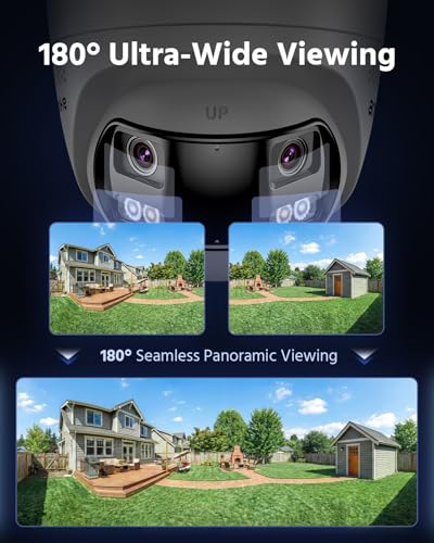 ANNKE 4K PoE Security Camera System with Dual-Lens, 180° Wide Angle, 12MP H.265+ NVR with 2TB HDD, 4pcs 8MP Wired Surveillance IP Cameras Outdoor, Smart AI Human/Vehicle Detection, 2-Way Audio