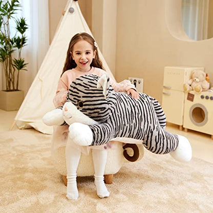 IKASA Giant Striped Cat Stuffed Animal Plush Toy,Large Kitten Big Jumbo Soft Toys,30" Huge Size Cute Plushy Fluffy Fat Plushie,Gifts for Kid - style: Cat