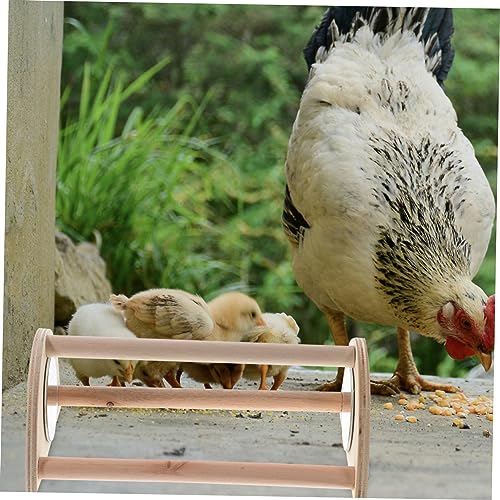 VANZACK 2pcs Wooden Chick Perch Roosting Bar for Chickens Chick Training Stand for Coop and Brooder Comfortable Resting and Playing for Poultry