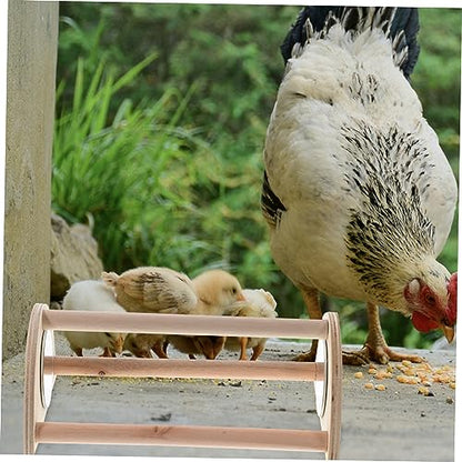 VANZACK 2pcs Wooden Chick Perch Roosting Bar for Chickens Chick Training Stand for Coop and Brooder Comfortable Resting and Playing for Poultry