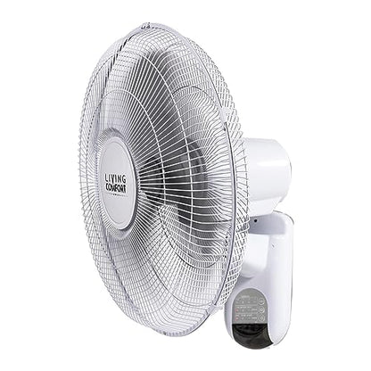 Comfort Zone 16-Inch Smart WiFi Wall Mount Fan, Oscillating 3-Speed Indoor Fan with App Control, Timer & Sleep Mode – Quiet Adjustable Tilt, All-Metal Grille – Space-Saving Cooling for Home or Office - style: 16" With WiFi