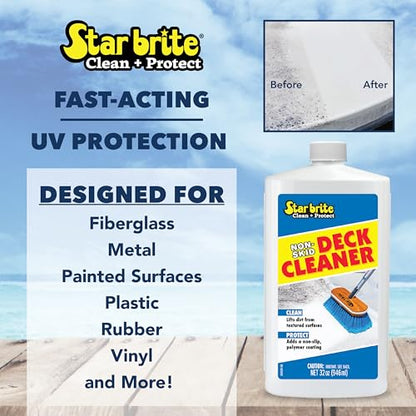 STAR BRITE Non-Skid Deck Cleaner & Protectant - Lift Dirt & Stains From Fiberglass, Painted Surfaces, More, 32oz (085032) - style: 32 OZ Quart