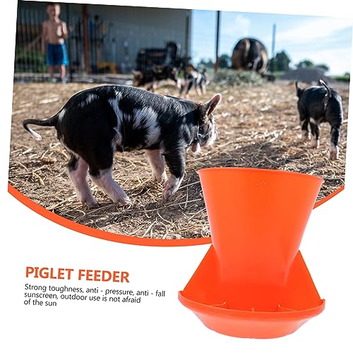 UPKOCH Automatic Pig Feeder Safe Plastic Farm Trough Easy Clean Unique Compartment Feeder