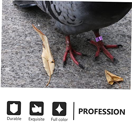 Happyyami 18pcs Bird Leg Bands Pigeon Foot Bands Aluminum Material Bright Identification Rings for Pigeons Birds Random Color