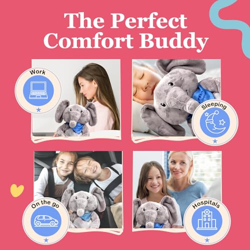 Lilly's Love Weighted Stuffed Animals for Adults & Kids — 5lb Calming Elephant Plush for Anxiety, ADHD & Sensory | Machine Washable Weighted Stuffed Animal w/Removable Insert | Ernie The Elephant - color: Elephant