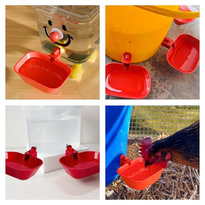 XL Chicken Waterer Cups – 4 Pack Large Automatic Chicken Water Cups for Chicken Coop & Chicken Coop Accessories, Ducks, Geese & Turkeys