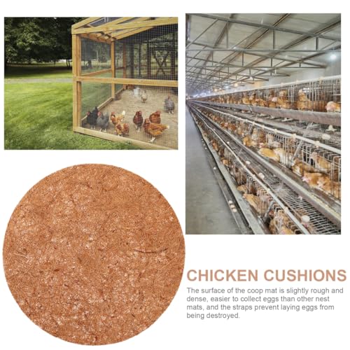 TOYANDONA 4 Pack Chicken Nesting Pads Coconut Fiber Egg Nesting Pads for Chicken Coop Laying Hen Nesting Pads for Egg Protection Rabbit Bird Dog and Cat Nesting Cushion 11.81 X 11.81 X 0.35 in