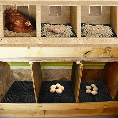 4 Pack Washable Nesting Pads Chicken Nesting Boxes Chicken Bedding for Chicken Coop, 13 x 12 inch - color: 4pack-black