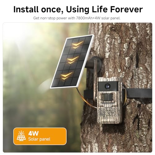 TKENPRO Trail Camera, Cellular Trail Cameras with Built in SIM Card Unlimited Data Plan 2K Live Video Game Camera Trail Cameras with Night Vision Motion Activated Waterproof IP66 Deer Camera