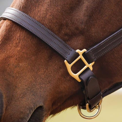 Country Pride Fairfield Triple Stitched Leather Halter - size: Horse