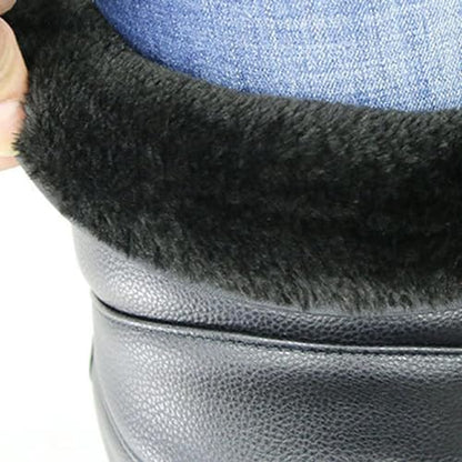 Leg Gaiter Windproof Motorcycle Leg Gaiter Knee Guard Winter Skating Leg Cover PU Leather Suitable for Biking Skating Hiking Outdoor, PU Leather Reflector