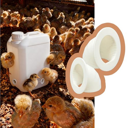 16 Pack Quail Feeder No Waste Feeder Port for DIY Bucket Pail Bin Container Coturnix (1in) - color: 1in*16pcs