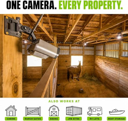TACTACAM Defend Cellular Security Camera Bundle – Rechargeable Battery + 32GB SD Card Included – 4G LTE, No WiFi Needed – Wireless Outdoor Camera for Remote Property, Cabin, Ranch, Job Site