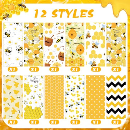 24 Pcs Bee Sticky Notes with Pens Bee Themed Gifts Self Adhesive Notepad Cute Memo Notes Pads Black Ink Ballpoint Pen for Animal Lover Christmas Gifts Office School Students Teacher Supplies - style: Bee