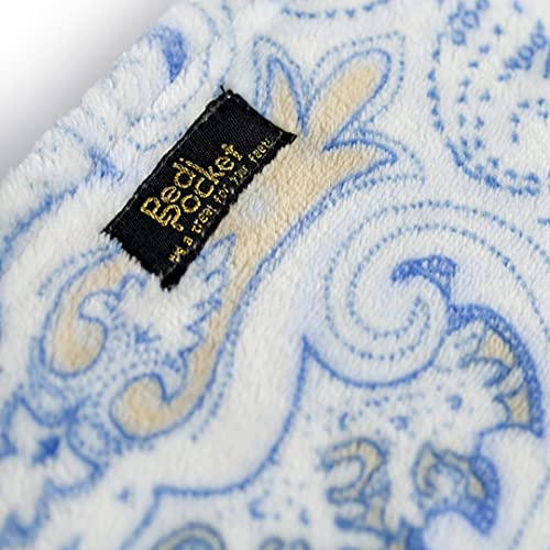 PediPocket Patented Foot Pocket Blanket – 50” x 70” with 20” Deep Foot Pocket, Plush Velvety Fleece Blanket, Everyday Luxurious Comfort, Machine Washable, Gift Idea – Perfect Paisley (Non-Electric) - color: Perfect Paisley