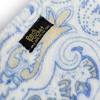 PediPocket Patented Foot Pocket Blanket – 50” x 70” with 20” Deep Foot Pocket, Plush Velvety Fleece Blanket, Everyday Luxurious Comfort, Machine Washable, Gift Idea – Perfect Paisley (Non-Electric) - color: Perfect Paisley