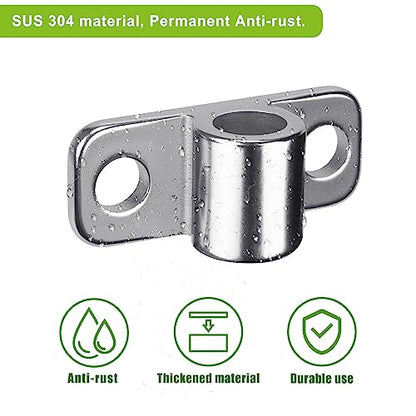 Insaga Wall Mount Fence Gate Hinge Heavy Duty Farm Gate Hinges, Cast 304 Stainless Steel with Non-Welded Design to Fits 5/8" Chain Link Cattle Barn Garden Metal Gates, 4Pack - color: Fence hinge-4pcs
