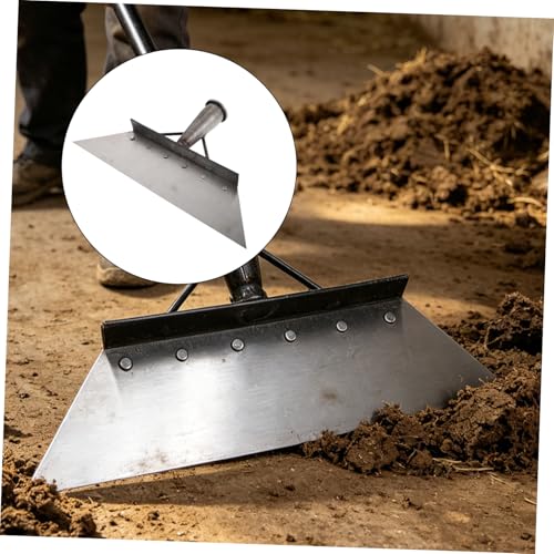 Heavy Duty Manganese Steel Farm Cleaning Shovel 32cm for Barn Manure Removal Livestock Dung Scraper Tool
