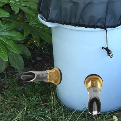 4 Sets Pig Nipple Waterer with Water Tank Connectors and Hole Opener | Sturdy,durable,and corrosion-resistant stainless steel and brass;Automatic Water Control System;Easy install with hole opener