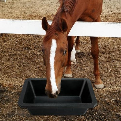 Rubber Feed Pan 10L Dust Bath Container Utility Horse Feed Bucket Horse Feeder for Duck Goats Livestock Chicken Multipurpose