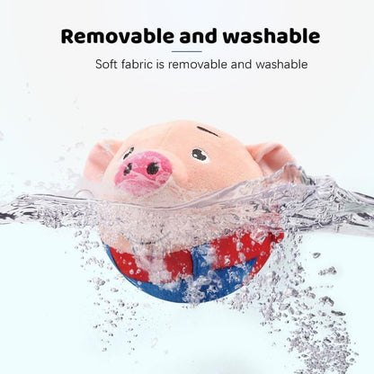 Active Moving Pet Plush Toy Interactive Dog Toys, Squeaky Moving Dog Ball Toy, Washable Cartoon Pig Plush Sound Electronic Dog Toy, Shake Bounce Boredom Talking Toys for Dog Pets Cats1, pink