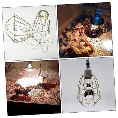 Kisangel 3Pcs Waterproof Heat-Resistant Bulb Covers for Livestock Reptiles Sturdy Light Bulb Cages Burn Protection for Chickens and Pigs