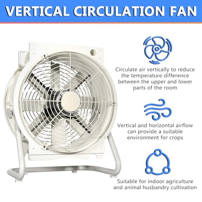 Air Circulator High Speed Air Ventilation Floor Fan 3470CFM Heavy-Duty Standing Fan for Greenhouse, Factory, hotel, 120V/60Hz,1720RPM Greenhouse Fan
