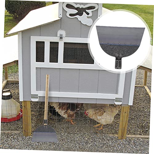 LIOOBO Practical Farm Cleaning Shovel Long Handle Scoop Shovel for Pig Chicken Manure Ground Cement Spade - size: 25X27X3.5cm
