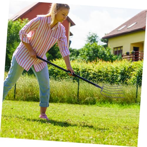 Outanaya Handheld Manure Fork Heavy Duty Agricultural Tool for Efficient Farm Use Prong Design for Maintenance and Clearing Versatile Farm Grass Fork