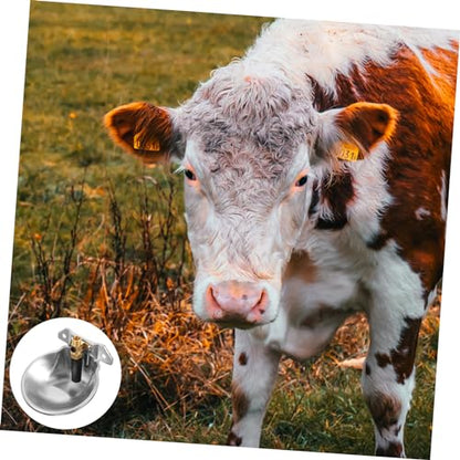 Kisangel Automatic Cow Waterer Bowl Large Capacity Livestock Water Feeder Float Valve Plastic Design for Cattle Sheep and Goats Efficient Water Access for Farms