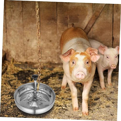 Water Feeder Stainless Steel Trough Livestock Feeder Bowl Easy to Place on Pigpen