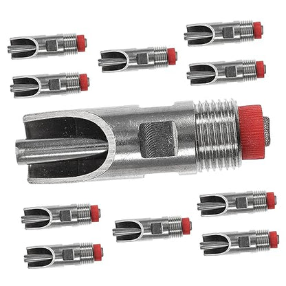 Happyyami 10pcs Automatic Stainless Steel Pig Waterer Drinking Tools Efficient Livestock Water Supply System Nipple Drinker for Pigs Cattle Sheep Leak-Resistant Design