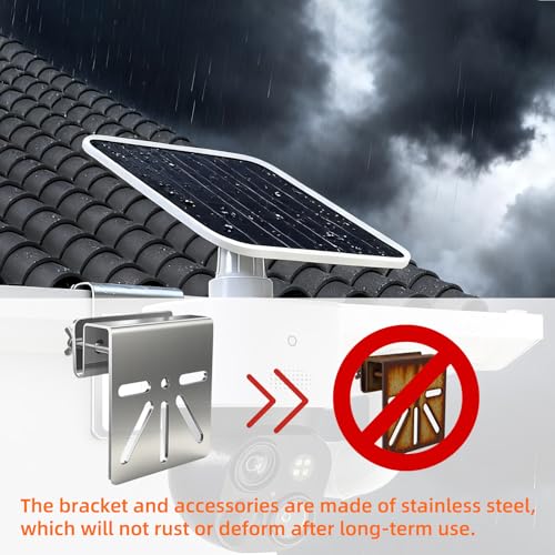 Gutter Mount for Eufy Eolocam S340/E30, Stainless Steel Security Camera Bracket (Silvery1) - color: Silvery1