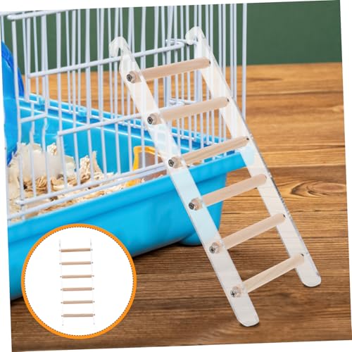 ERINGOGO Bird Cage Ladder Perch for Parrots Hamsters and Small Pets Durable Climbing Toy for Exercise and Fun Safe Design for Pet Interaction