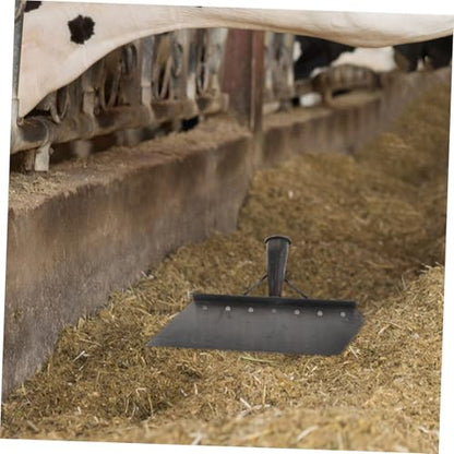 POPETPOP Manganese Steel Livestock Manure Scraper Shovel 38cm for Farm and Barn Cleaning Multi-Functional Metal Floor Scraper Tool