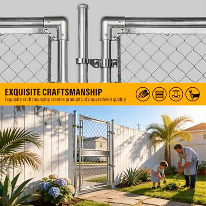 1-7/8" x 1-7/8" Chain Link Gate Latch Heavy Duty Stainless Steel Fence Gate Fork Latch Hardware with Padlock Hole 1pcs - color: 1-7/8"x1-7/8"